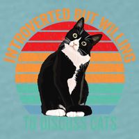Introverted But Willing To Discuss Cats Introverted Cat Sueded Cloud Jersey T-Shirt