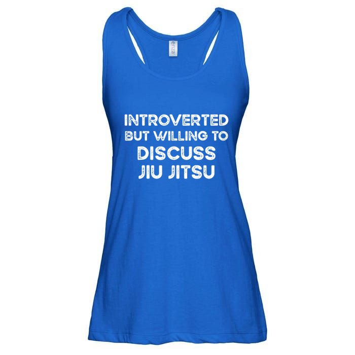 Introverted But Willing To Discuss JiuJitsu Ladies Essential Flowy Tank