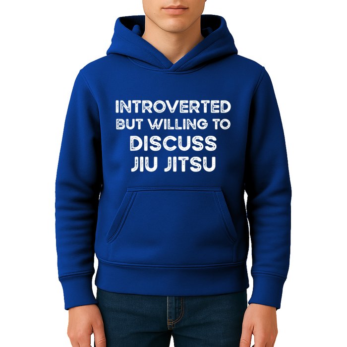Introverted But Willing To Discuss JiuJitsu Kids Hoodie