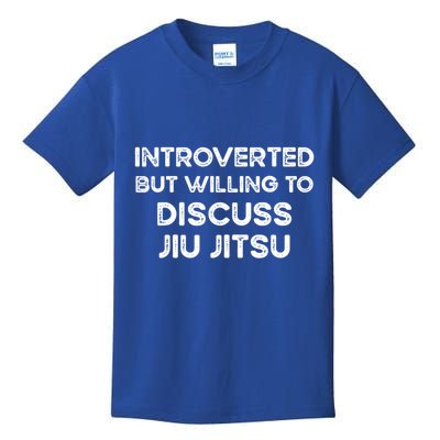Introverted But Willing To Discuss JiuJitsu Kids T-Shirt