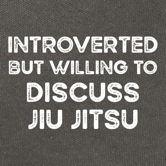Introverted But Willing To Discuss JiuJitsu Cotton Canvas Backpack