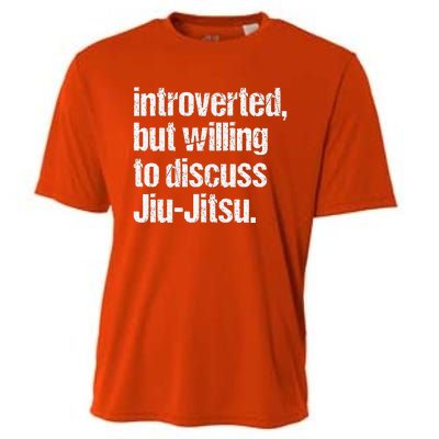 Introverted But Willing To Discuss Jiu JitsuJui Jitsu Lover Cooling Performance Crew T-Shirt