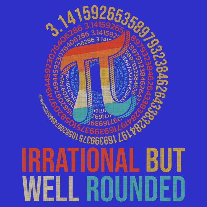 Irrational But Wellrounded Pi Digits Poster