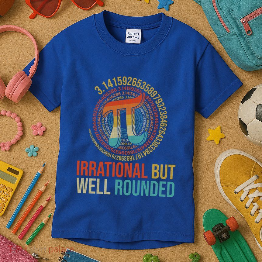 Irrational But Wellrounded Pi Digits Kids T-Shirt