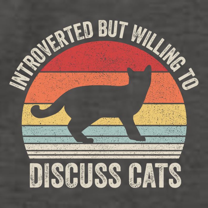 Introverted But Willing To Discuss Cats Vintage Vector Backpack