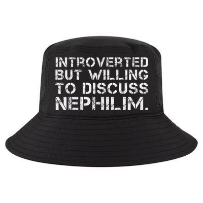 Introverted But Willing To Discuss Nephilim Cool Comfort Performance Bucket Hat