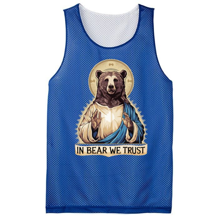 In Bear We Trust I Choose The Bear 2024 Mesh Reversible Basketball Jersey Tank