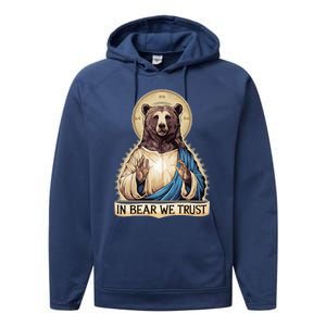 In Bear We Trust I Choose The Bear 2024 Performance Fleece Hoodie