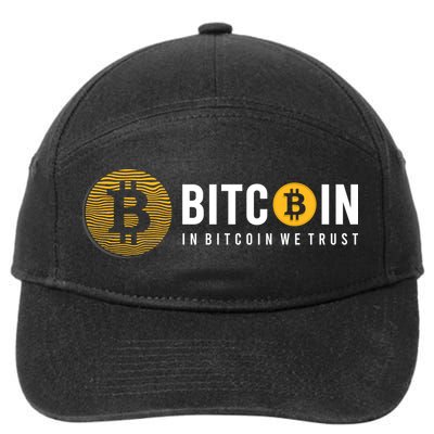 In Bitcoin We Trust 7-Panel Snapback Hat