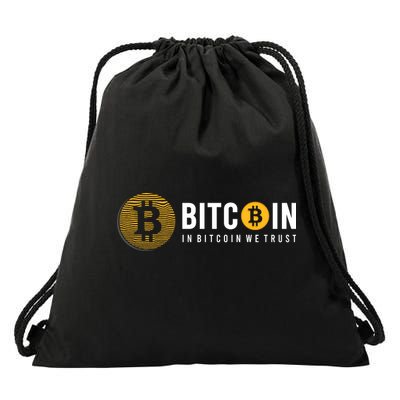 In Bitcoin We Trust Drawstring Bag