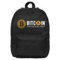 In Bitcoin We Trust 16 in Basic Backpack
