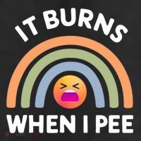 It Burns When I Pee Funny Sarcastic 7 Panel Mesh Trucker Snapback Hat