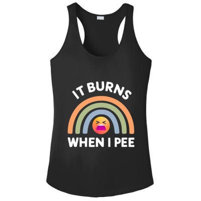 It Burns When I Pee Funny Sarcastic Ladies PosiCharge Competitor Racerback Tank