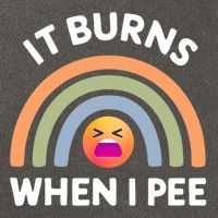 It Burns When I Pee Funny Sarcastic Cotton Canvas Backpack