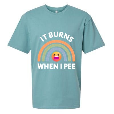 It Burns When I Pee Funny Sarcastic Sueded Cloud Jersey T-Shirt