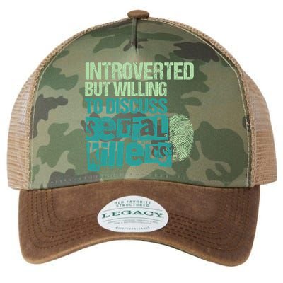 Introverted But Willing To Discuss Serial Killers True Crime Legacy Tie Dye Trucker Hat