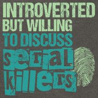 Introverted But Willing To Discuss Serial Killers True Crime Cotton Canvas Backpack
