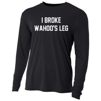 I Broke WahooS Leg Funny Cooling Performance Long Sleeve Crew