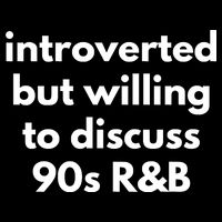 Introverted But Willing To Discuss 90s R&B Funny Music Fan Ladies Essential Flowy Tank