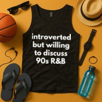 Introverted But Willing To Discuss 90s R&B Funny Music Fan Tank Top