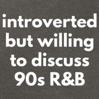 Introverted But Willing To Discuss 90s R&B Funny Music Fan Cotton Canvas Backpack