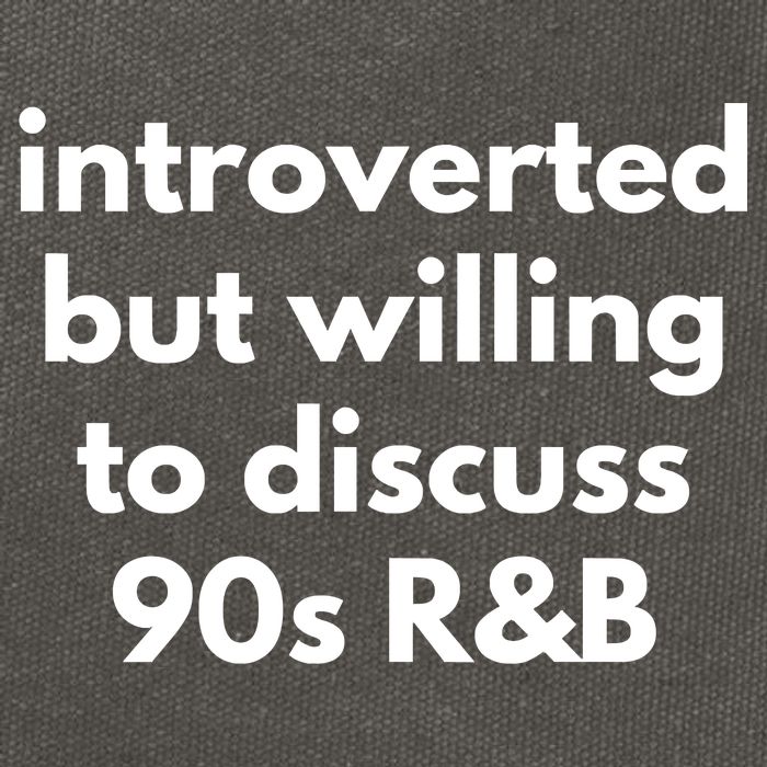 Introverted But Willing To Discuss 90s R&B Funny Music Fan Cotton Canvas Backpack