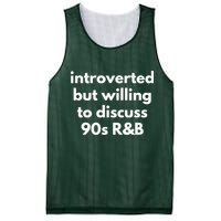 Introverted But Willing To Discuss 90s R&B Funny Music Fan Mesh Reversible Basketball Jersey Tank