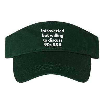 Introverted But Willing To Discuss 90s R&B Funny Music Fan Visor