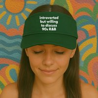 Introverted But Willing To Discuss 90s R&B Funny Music Fan Visor