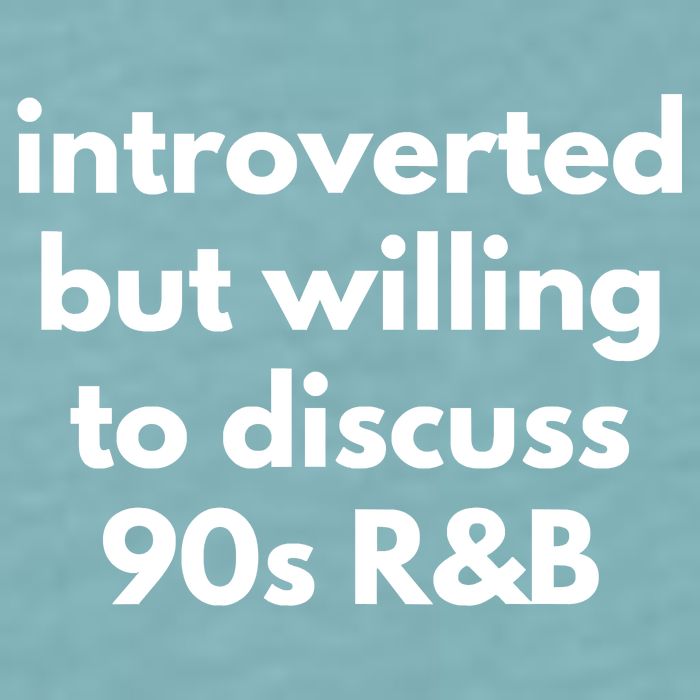 Introverted But Willing To Discuss 90s R&B Funny Music Fan Sueded Cloud Jersey T-Shirt