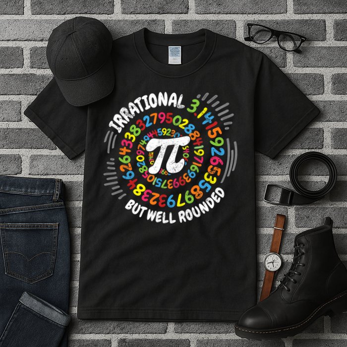 Irrational But Well Rounded 3.14 Pi Day Math Geek Teacher Tall T-Shirt