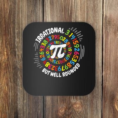 Irrational But Well Rounded 3.14 Pi Day Math Geek Teacher Coaster
