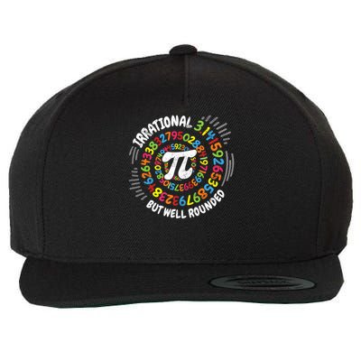 Irrational But Well Rounded 3.14 Pi Day Math Geek Teacher Wool Snapback Cap