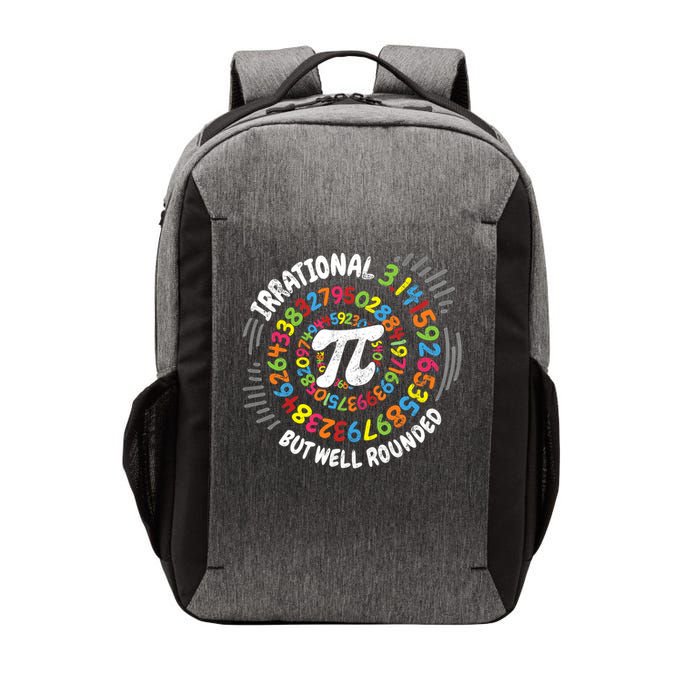 Irrational But Well Rounded 3.14 Pi Day Math Geek Teacher Vector Backpack