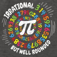 Irrational But Well Rounded 3.14 Pi Day Math Geek Teacher Vector Backpack