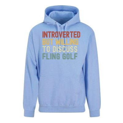 Introverted But Willing To Discuss Fling Golf Funny Fling Golf Future Golfer Unisex Surf Hoodie