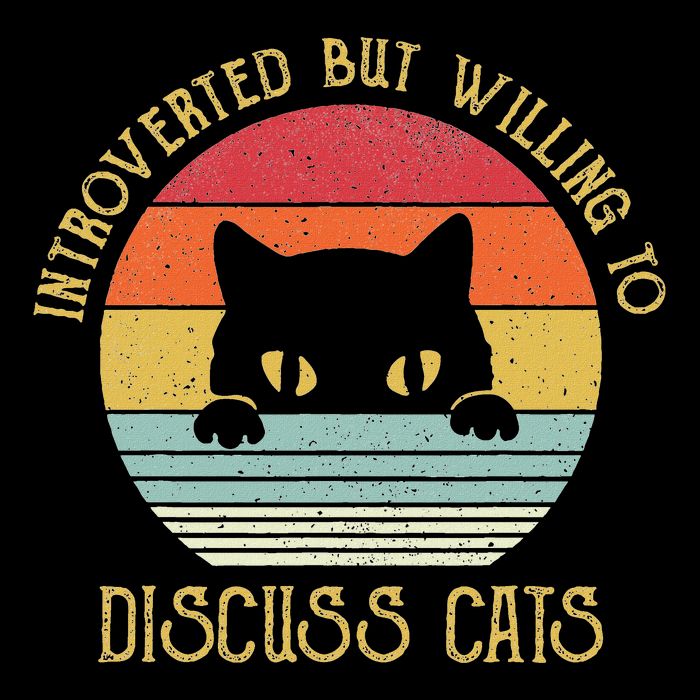 Introverted But Willing To Discuss Cats Tall T-Shirt