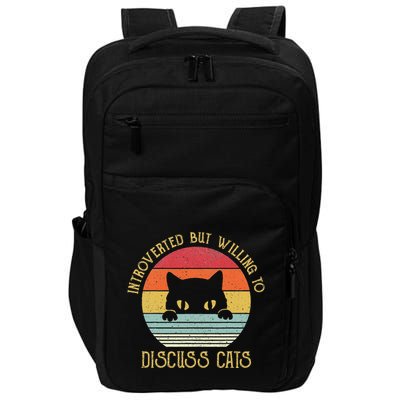 Introverted But Willing To Discuss Cats Impact Tech Backpack