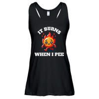 It Burns When I Pee Funny Design Sarcastic Ironic Ladies Essential Flowy Tank
