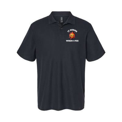 It Burns When I Pee Funny Design Sarcastic Ironic Polo