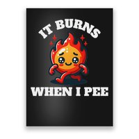 It Burns When I Pee Funny Design Sarcastic Ironic Poster
