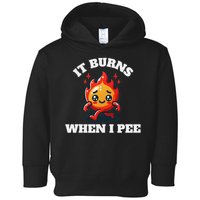 It Burns When I Pee Funny Design Sarcastic Ironic Toddler Hoodie
