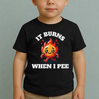 It Burns When I Pee Funny Design Sarcastic Ironic Toddler T-Shirt
