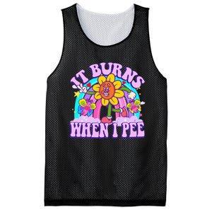 It Burns When I Pee Funny Sarcastic Ironic Inappropriate Mesh Reversible Basketball Jersey Tank