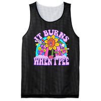 It Burns When I Pee Funny Sarcastic Ironic Inappropriate Mesh Reversible Basketball Jersey Tank