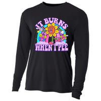 It Burns When I Pee Funny Sarcastic Ironic Inappropriate Cooling Performance Long Sleeve Crew