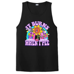 It Burns When I Pee Funny Sarcastic Ironic Inappropriate PosiCharge Competitor Tank