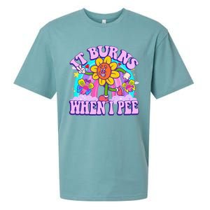 It Burns When I Pee Funny Sarcastic Ironic Inappropriate Sueded Cloud Jersey T-Shirt