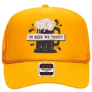 In Beer We Trust High Crown Mesh Back Trucker Hat