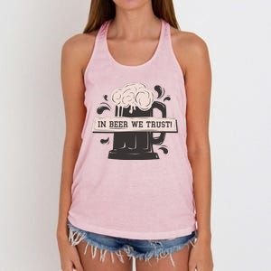 In Beer We Trust Women's Knotted Racerback Tank